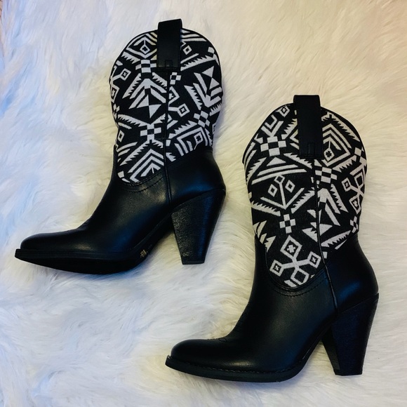 Spite Silverwood Western Boot Black Size 5 1/2 - Picture 1 of 5